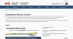 Desktop Screenshot of competitionbureau.gc.ca
