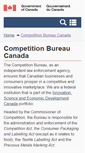 Mobile Screenshot of competitionbureau.gc.ca